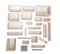 ZOGUO Creuset fritté/creuset rectangulaire en Corindon/creuset carré en Alumine à 99%/avec Une variété de spécifications avec la Taille (Color : 100x50x30mm)