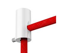 ZOHAR 1 support de câble pour montage en saillie - Broches murales et au plafond - Fixation de câble - Suspension de câble avec vis et chevilles pour câble textile - Blanc
