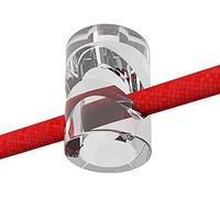 ZOHAR Lot de 10 broches murales et de plafond - V - Pour câble textile - Fixation au plafond - Pour lampe - Avec vis et chevilles - Transparent