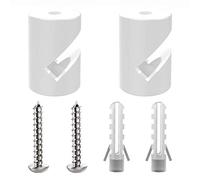 ZOHAR Lot de 2 broches murales et de plafond blanches pour câble textile Fixation au plafond balançoire de singe Support de câble pour lampe DIY avec vis et chevilles