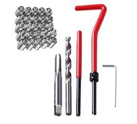 Zohino Kit de réparation de filetage M6 x 1,0 mm - 30 pièces - Filetage métrique rayé - Réparation par taraud - Kit d'outils à main - Outil d'insertion Helicoil - Kit de restauration de filetage
