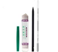 Zohino Lot de 4 outils de réparation professionnels double face en métal Spudger plat & Pryer en nylon pour PSP Smartphone, tablette, ordinateur portable