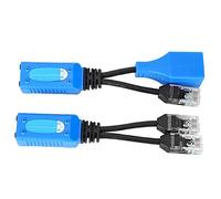 Zohisin 2pcs Splitter RJ45 Combiner PoE Adapter Connecteurs Kit de câble d'alimentation Convertir Les périphériques Non PoE en Support POE activé 5V 12V 24V 48V avec la Prise de