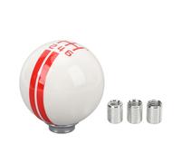 Zohisin 6 Speed Car Racing Gear Knob Premium Metal Gear Shifter for Manual Vehicles Comfortable Driving with 3 Adapters Fits 1967 2018 and Most Manual Cars (White Red)