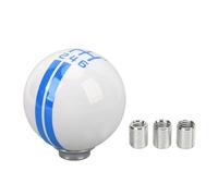 Zohisin 6 Speed Car Racing Gear Knob Premium Metal Gear Shifter for Manual Vehicles Comfortable Driving with 3 Adapters Fits 1967 2018 and Most Manual Cars (White Blue)