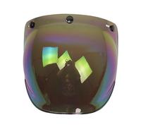Zohisin Casque de Moto Biltwell Boza à 3 Boutons-Pression, UV400, Anti-Brouillard, Cadre ABS, lentille PC, Protection de tête pour l'équitation en Plein air (Colorful)