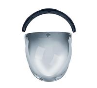 Zohisin Casque de Moto Biltwell Boza à 3 Boutons-Pression, UV400, Anti-Brouillard, Cadre ABS, lentille PC, Protection de tête pour l'équitation en Plein air (Silver)