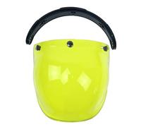 Zohisin Casque de Moto Biltwell Boza à 3 Boutons-Pression, UV400, Anti-Brouillard, Cadre ABS, lentille PC, Protection de tête pour l'équitation en Plein air (Lemon Yellow)