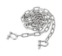 Zohisin Chaîne Marine en Acier Inoxydable 316 Haute Résistance Idéale pour Bateau Et Ancre Longueur 6 6 Pieds avec Double Manille 16 Pouces pour Sécurité Maximale en Mer