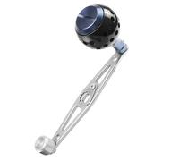 Zohisin Moulinet de pêche à Lancer léger, poignée de Puissance, Bras oscillant en Alliage d'aluminium, Trous de 8 x 5 mm, pièces de Rechange pour Moulinet à Lancer léger (Argent Noir)