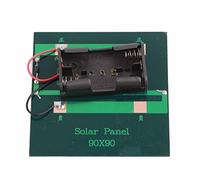 Zohisin Panneau Solaire 1W Dc4v, Panneau de Charge en Silicium polycristallin pour 2 Batteries Rechargeables 12v AA, Alimentation électrique Portable pour l'extérieur
