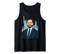 Zohran Mamdani Portrait du Maire de New York Statue de la Liberté Débardeur