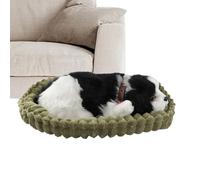 Zohuwerui Peluche Respirante,Peluche Chiot Interactive | Chien réaliste | pour apaisant Coucher Sommeil Voyage Voiture Vacances Road Trip garderie Anniversaire Noël