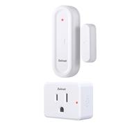 Zoiinet Kit de prise de sortie de porte sans fil, mini capteur de fenêtre de contact, contrôle de groupe, appareils illimités, sans câblage, sans WiFi, 39,6 m, 15 A/1500 W, programmable, pour