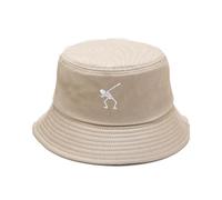 ZoikoM Halloween Bucket Hat Hip Hop Skull Pattern Neutral Bucket Hat Outdoor Hat Fashion Hat Sun Hat Trendy Cool Accessories Embroidery 3D Patternse (Coton, Kaki)