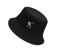 ZOIKOM Halloween Bucket Hat Hip Hop Skull Pattern Neutral Bucket Hat Outdoor Hat Fashion Hat Sun Hat Trendy Cool Accessories Embroidery 3D Patternse (Coton, ferreux)