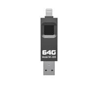 ZOIOT Clé USB cryptée de 64 Go avec empreintes digitales, disque U sécurisé protégé par mot de passe, clé USB, clé USB, stockage de cryptage pour iPhone/iPad/iPadmini/Mac/PC