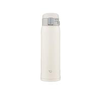 ZOJIRUSHI Bouteille d'eau SM-SF48-WM – 480 ml, tasse inox, ouverture par une touche, blanc pâle