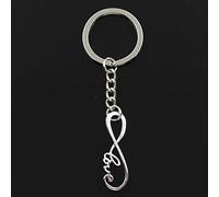 ZOJK Porte Clef Connecteur d'amour Infini 39X15Mm Pendentif 30Mm Porte-Clés Chaîne Bronze Couleur Argent Mâle Voiture Cadeau Porte-Clés