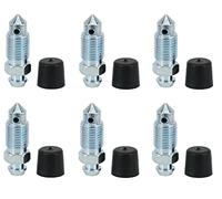 ZOK Lot de 6 vis de purge de frein, purgeeurs rapides avec bouchon en caoutchouc 3/8" - 61 x 3,0 cm, H9402-6, 12701, 13901, 6858