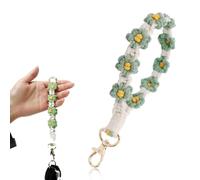 ZOKJSW 1pcs porte-clés ruban macramé longe court porte-clés filles cadeau pour femme pour téléphone portable, clés, appareil photo, clés USB, écouteurs