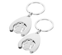 ZOKJSW 2 pcs Porte clés Ange Gardien avec Puce de Panier Ange avec Puce Amovible pour Le Panier jeton Caddie