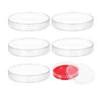 ZOKJSW Boîtes de Pétri Transparentes,Boite de Petri Steriles avec Couverture, 6 Pièces Boîtes de Pétri, Boite de Petri, pour Etudes Biologie Expérimentale en Laboratoire (70mm)