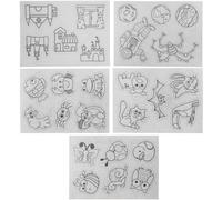 ZOKJSW Transparent Madness,5 Magical Paper Kit with Pattern, Crazy Plastic, 193 Sheets Includes A4, Keychain Hole Punch Crayons