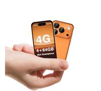 ZOKOE Mini-Smartphone, 4G débloquée, écran 3,88 Pouces, Android 12, Batterie 1950 mAh, idéal pour Les Enfants et Les étudiants, téléphone d'appoint Double SIM, Reconnaissance faciale (Orange + 4G)