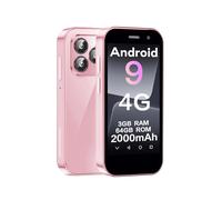 ZOKOE XS14Pro Mini Kids Smartphone Ecran 3 Pouces 2000 mAh 3GB RAM 64GB ROM 2.0+5.0MP Face Unlock 4G No Contract Phone（Rose）