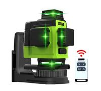 Zokoun Outil Laser de Sol pour carrelage à Faisceau Vert 4D avec Batterie Lithium-ion 5000mAh Télécommande autonivelante à lignes Croisées 4x360 et Port de Charge de Type C et Support magnétique
