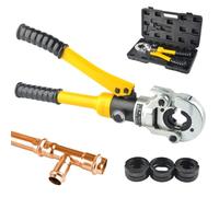 ZOKQSEIF Outil de sertissage de Tube en cuivre hydraulique, Outil de sertissage et de plomberie de raccords de tuyaux en cuivre avec mâchoires de sertissage 1/2", 3/4", 1"