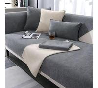 ZOKT Housse de canapé antidérapante, 1/2/3/4 places, protection de canapé en forme de L, protection contre les rayures, pour chien et chat, gris, 110 x 210 cm