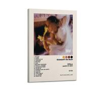 Zola Album DIAMANT DU BLED Tracklist Poster décoratif sur toile Décoration murale moderne pour salon, chambre à coucher, 30 x 45 cm, avec cadre
