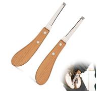 Zolara 2 Pièces Couteau à Sabot, Couteaux à Sabots Gauche et Droit, Outils de Parage en Acier Inoxydable Chromé, Pour Bovins, Moutons, Chevaux et Ferme