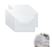 Zolara 20 Pieces Pochettes Plastique A4, Transparentes, Pochette Porte Document A4, Transparente Portefeuilles, Pochette Épaissie, compatible avec Écoles, Universités, Bureaux et Voyages