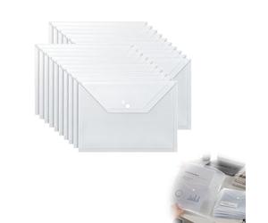 Zolara 20 Pieces Pochettes Plastique A4, Transparentes, Pochette Porte Document A4, Transparente Portefeuilles, Pochette Épaissie, compatible avec Écoles, Universités, Bureaux et Voyages