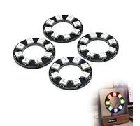 Zolara 4 Pièces LED Ring 5V RGB, WS2812 Anneau LED RVB 8 bits, WS2812 LED RVB 5050 8 Embouts, compatible avec WS2812B 12 bits 50 mm, Arduino, Raspberry Pi, Projet DIY