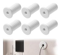 Zolara 6 Pièces 19mm Boîtier Mural pour Câble Starlin, 3/4" Traverses Murales pour Kit de Gestion de Câbles, œillets Muraux de pour Câbles, Routeur de Câble Starlink et Adaptateur Ethernet