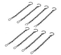 Zolara 8 Pièces Chaînes de Suspension 50 cm, Chaine Noire Metal Suspension, Convient pour Suspendre des Pots de Fleurs, des Nichoirs, des Carillons Et des Décorations Lumineuses