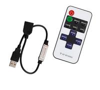 Zolara Contrôleur Mini RF, RF Mini Contrôleur Bande LED, DC 5-24V Contrôleurs de GradateurRF, RFController, compatible avec avec les Bandes LED 5V-24V, Bandes LED Monochromes, Noir