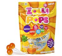 Zollipops Ananas et orange - Fusion acidulée de sucettes aromatisées à l'ananas et à l'orange, sac de 150 ml