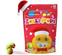 Zollipops Caramel et pomme verte, sans sucre, sans allergie, végétalien, compatible avec le régime cétogène et les diabétiques, bonbons naturels pour nettoyer les dents
