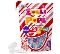 Zollipops Clean Teeth Pops Sucres sans sucre avec xylitol, sucettes sans colorant, adaptées aux régimes cétogènes et diabétiques, approuvées par les dentistes pour enfants (menthe poivrée, 147,4 g)
