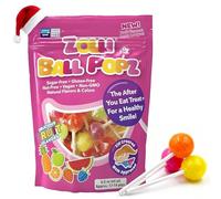 Zollipops Zolli Ball Popz Lollipops Clean Teeth, fruits naturels, 170 g