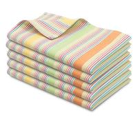 ZOLLNER 5 pièces Serviettes de Cuisine 100% Coton, 50x70 cm, Multicolore.