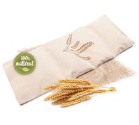 ZOLLNER Coussin en grains grand - coussin chauffant adapté au micro-ondes - contre les tensions de la nuque et des épaules - grains de blé naturels - housse amovible et lavable - 20x53 cm