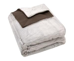 ZOLLNER Couverture Douillette et Moelleuse - Couverture réversible Douillette 150 x 200 cm - Lavable à 30 °C - Magnifique Imitation Fourrure sur Polaire Marron - certifiée Oeko Tex®