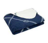 ZOLLNER Couverture Douillette Moelleuse 150 x 200 cm - Couverture de canapé Douillette et Douce en Bleu - Lavable à 40 °C - Tissu mélangé Respirant - qualité hôtelière - certifiée Oeko Tex®