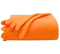 ZOLLNER Couverture en Polaire, 100% Polyester, 130 x 170 cm, Orange.